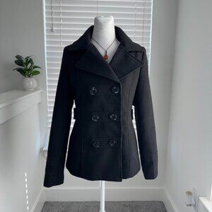 American Rag Black Peacoat 🖤 | Vintage-Inspired Winter Core